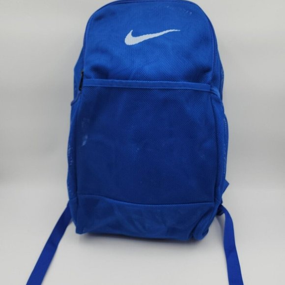 NWT NIKE Brasilia MESH 9.0 Backpack Blue/White Laptop Sleeve BA6050-480